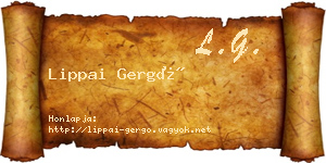 Lippai Gergő névjegykártya